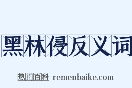 黑林侵反义词是什么意思的图片